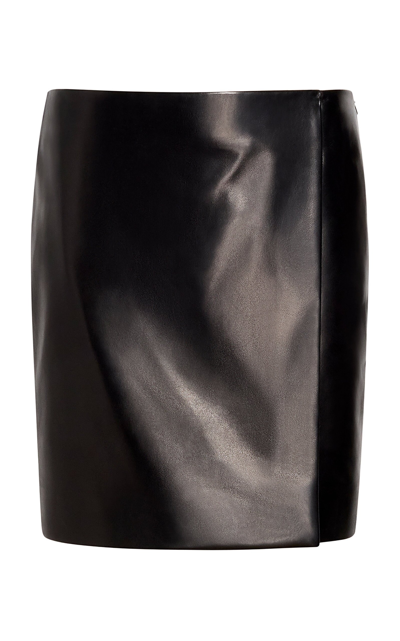 Khaite Khaite Sloan MidRise Leather Midi Skirt