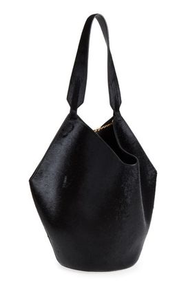 Khaite Khaite Small Lotus Genuine Calf Hair Top Handle Bag