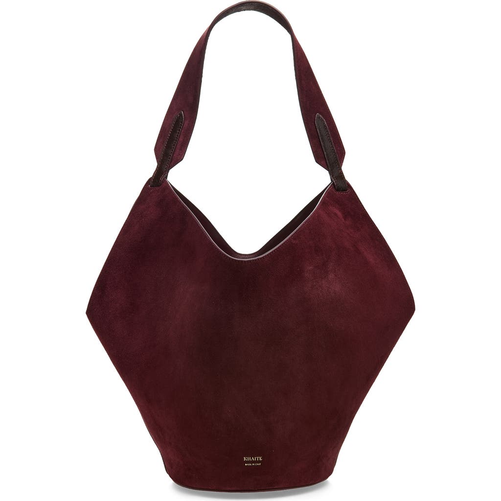 Khaite Khaite Small Lotus Suede & Genuine Calf Hair Bag
