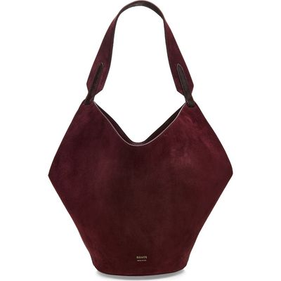 Khaite Khaite Small Lotus Suede & Genuine Calf Hair Bag