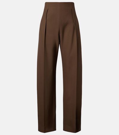 Khaite Khaite Somera pleated virgin wool straight pants