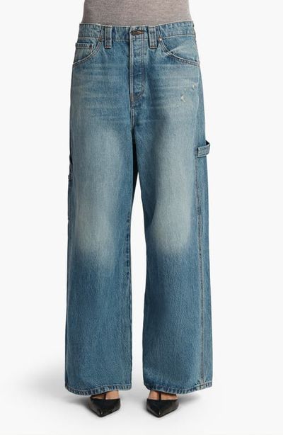 Khaite Khaite Sowen Distressed Wide Leg Carpenter Jeans