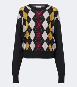 Khaite Khaite Tammy wool and silk argyle sweater