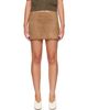 KHAITE KHAITE Tan Jett Suede Miniskirt - 1