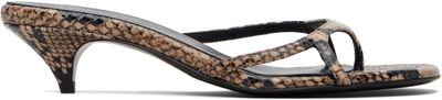 KHAITE KHAITE Taupe Mila Heeled Sandals