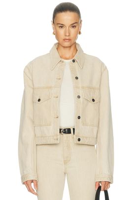 KHAITE KHAITE Tomer Collared Denim Jacket