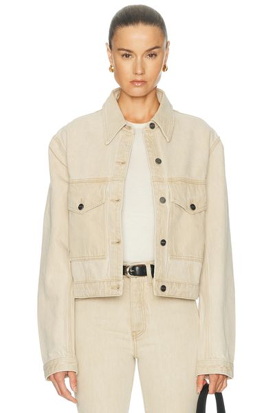 KHAITE KHAITE Tomer Collared Denim Jacket