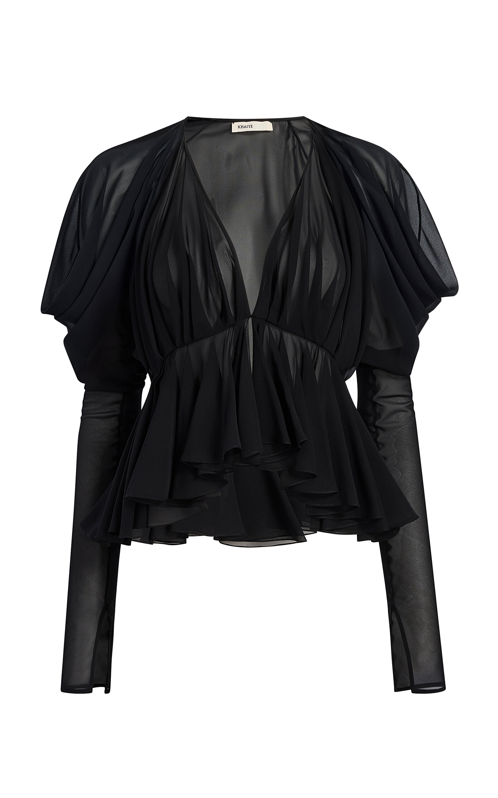 Khaite Khaite Tylar Silk Chiffon Top