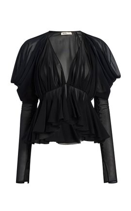 Khaite Khaite Tylar Silk Chiffon Top