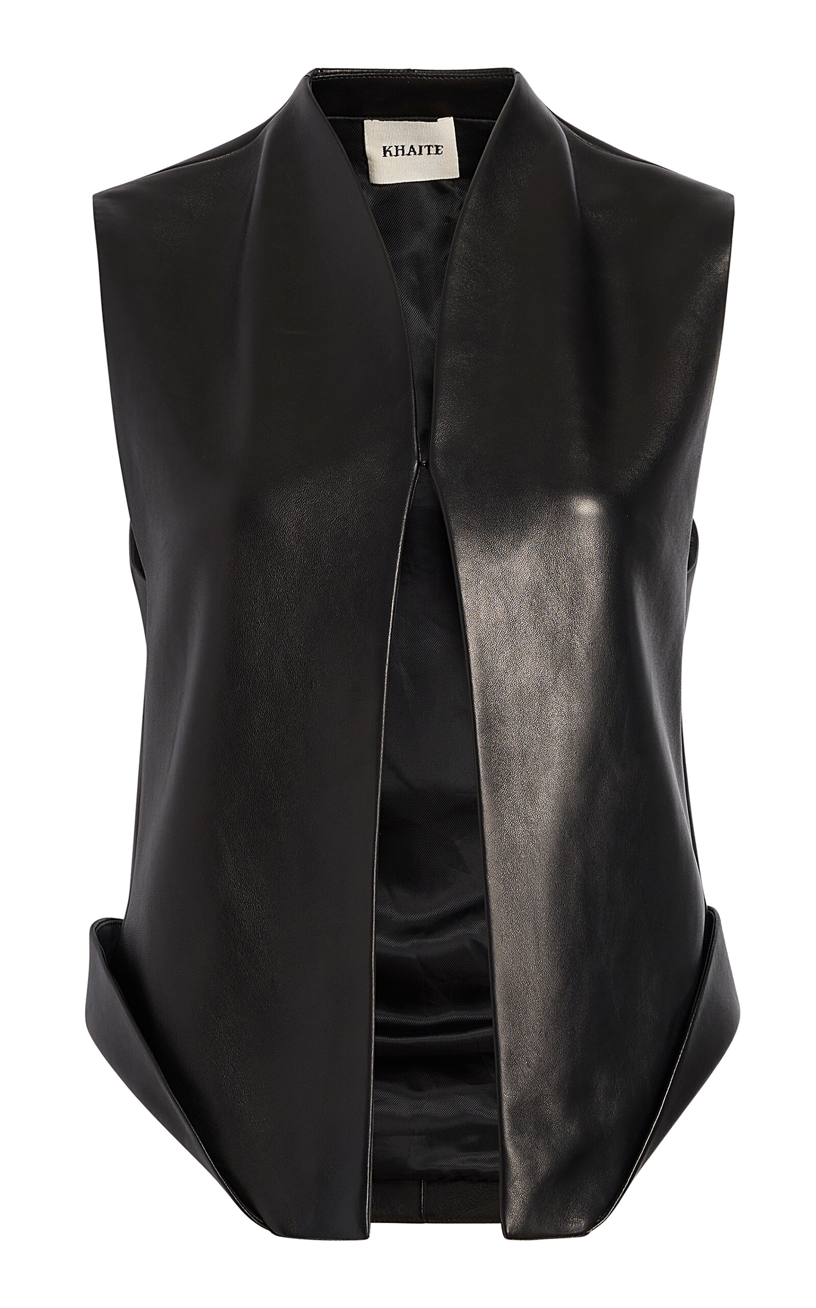 Khaite Khaite Vyn Plonge Leather Gilet