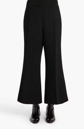 Khaite Khaite Walter Double Face Crepe Kick Flare Crop Pants