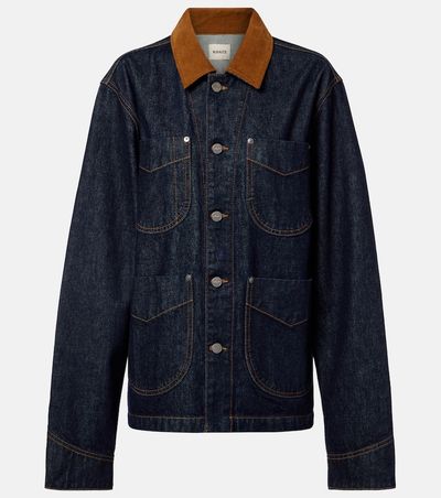 Khaite Khaite Wyatt corduroy-trimmed denim jacket