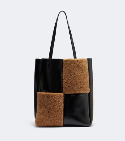Khaite Khaite Zoe Medium shearling paneled tote bag