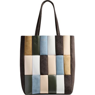 Khaite Khaite Zoe Patchwork Panel Suede & Leather Tote