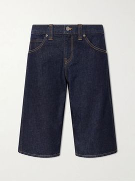 KHAITE Kinga mid-rise straight-leg shorts