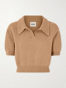 KHAITE Leni cropped wool and cashmere-blend sweater