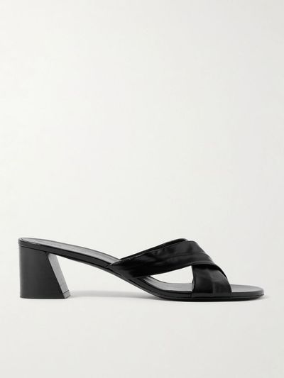 KHAITE Liria glossed-leather mules
