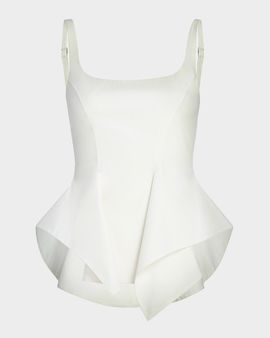 Khaite Loa Asymmetric Peplum Top