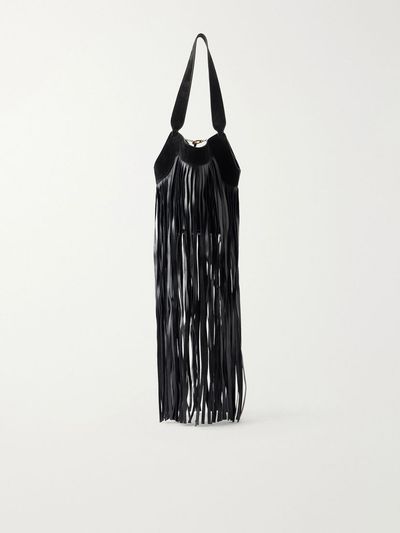 KHAITE Lotus fringed leather tote bag