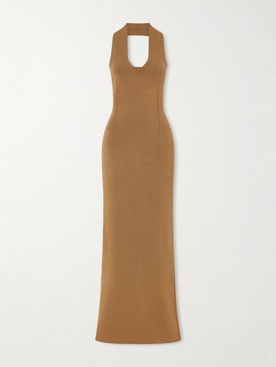 KHAITE Mahi knitted halterneck maxi dress