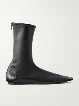 KHAITE Marlene leather ankle boots