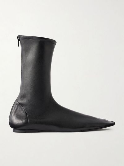 KHAITE Marlene leather ankle boots