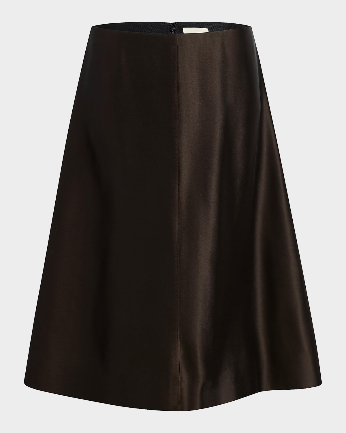 Khaite Nania Satin Midi Skirt