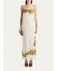 Khaite Nevis Sleeveless Lace & Satin Backless Maxi Dress - 2