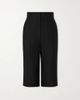 KHAITE Raelle wool and silk-blend straight-leg shorts - 1
