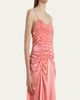 Khaite Raina Sleeveless Ruched silk Charmeuse Midi Dress - 5