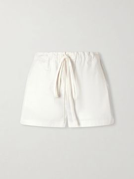 KHAITE Robbie cotton and silk-blend shorts