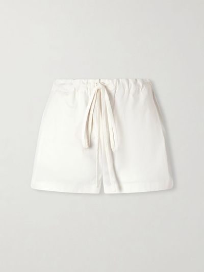 KHAITE Robbie cotton and silk-blend shorts