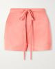 KHAITE Robbie satin-twill shorts - 1