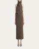 Khaite Roxanne Draped Halter Backless Midi Dress - 2