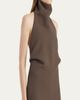 Khaite Roxanne Draped Halter Backless Midi Dress - 4
