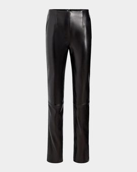 Khaite Ryden Leather High-Rise Slim-Leg Pants