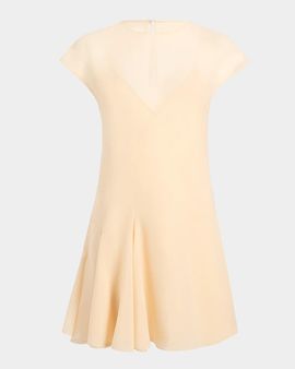 Khaite Scarla Silk Cap-Sleeve Mini Dress