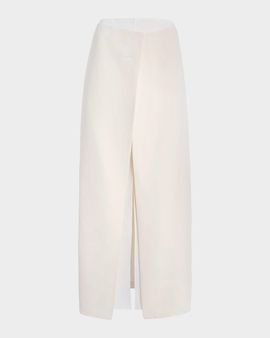 Khaite Tal Layered Slit Maxi Skirt