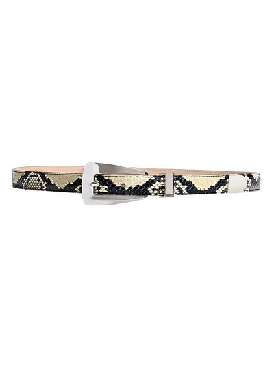 Khaite Women's 25MM Lucca Snake-Embossed Leather Belt
