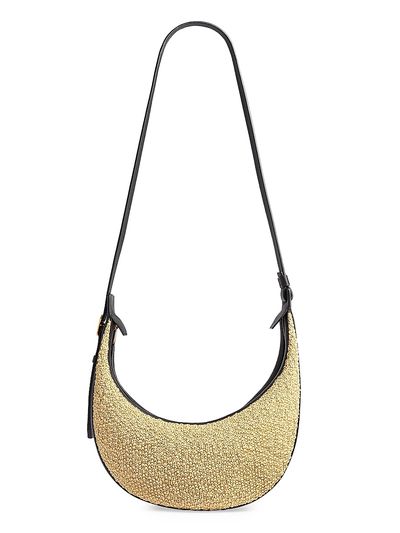Khaite Women's Augustina Small Raffia & Leather Crossbody Bag