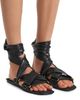 Khaite Women's Boden Leather Ankle Wrap Sandals - 4
