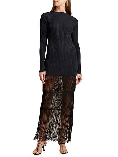 knee length dresses for ladies Avery Fringe Dress – Terra Cotta Gorge Co main image 1