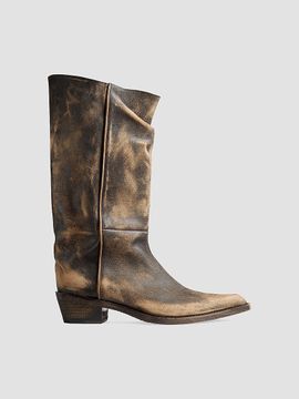 Khaite Women's Clive Brushed Leather Boots