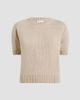 Khaite Women's Golden Cashmere Short-Sleeve Sweater - 6