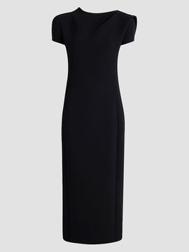 Khaite Women's Iryl Draped Open-Back Midi Dress