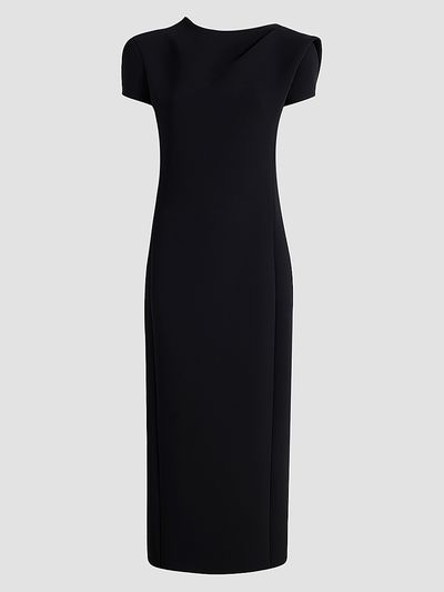Khaite Women's Iryl Draped Open-Back Midi Dress