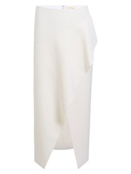 Khaite Women's Jaia Ruffle Wool Maxi Skirt