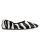 Khaite Women's Jane Zebra Printed Calf Hair Ballerina Flats - 1
