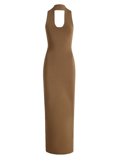Khaite Women's Mahi Halter Knit Maxi Dress