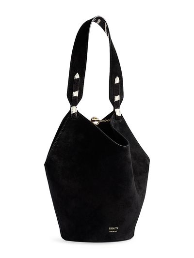 Khaite Women's Mini Lotus Zebra-Print & Leather Tote Bag